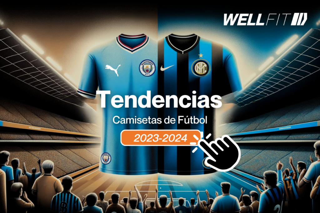 Banner mostrando diseños de camisetas de fútbol retro y modernas para la temporada 2023-2024 con título del artículo.