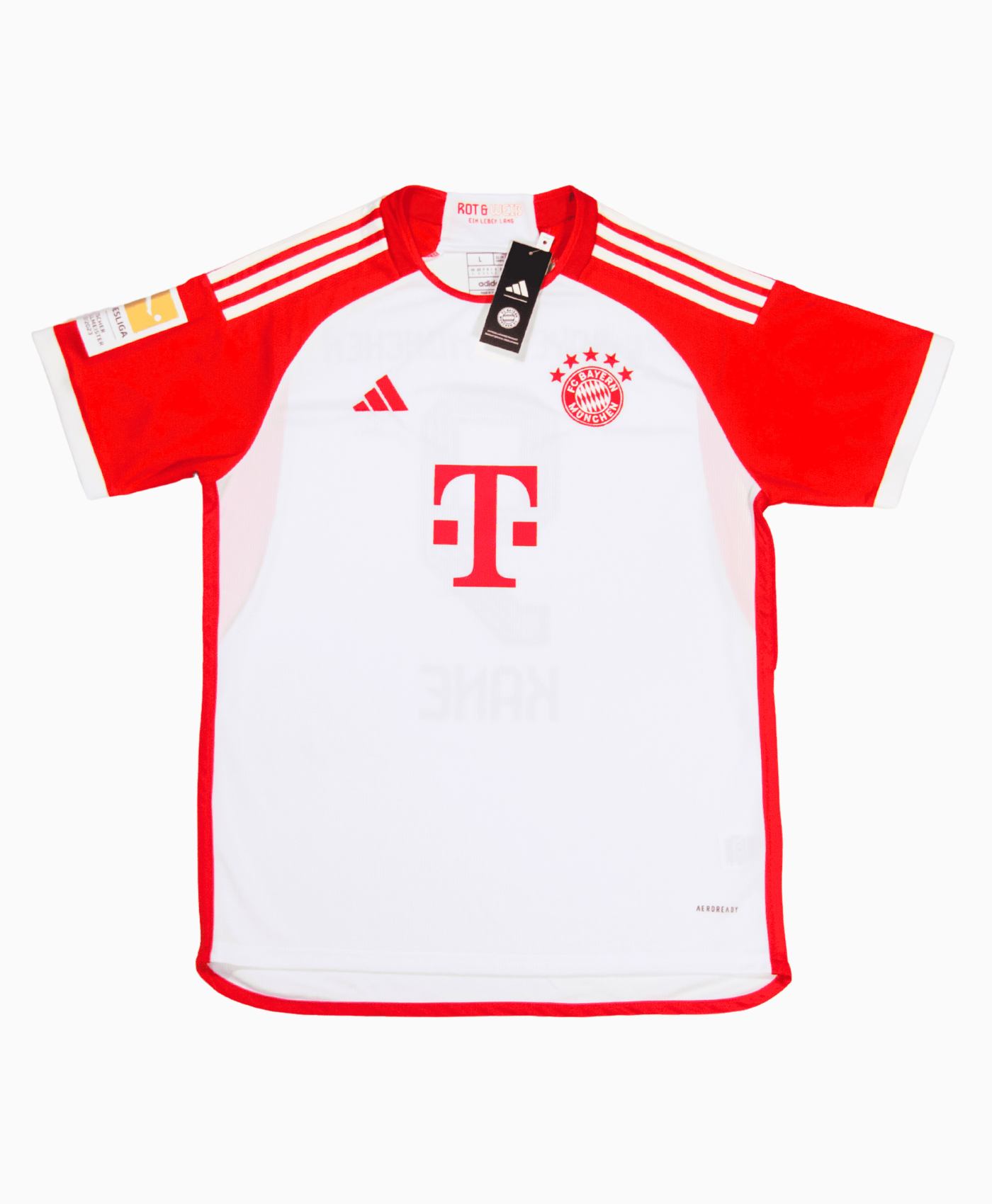 Imagen de la camiseta de local del Bayern de Múnich de la temporada 2023-2024, vista frontal.