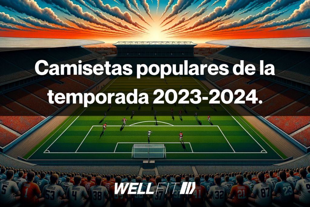 Inicio de la temporada de fútbol 2023-2024 con jugadores luciendo nuevas camisetas en un estadio vibrante