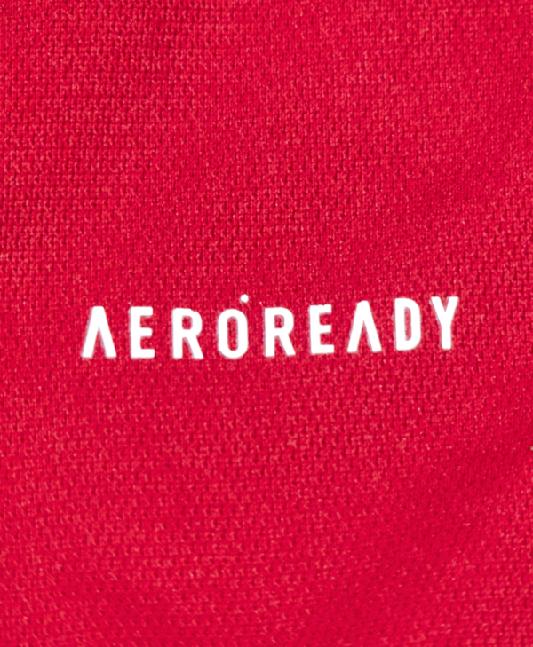 Imagen de un zoom en el detalle de AEROREADY en la camiseta local de la Roma para la temporada 2023-2024.