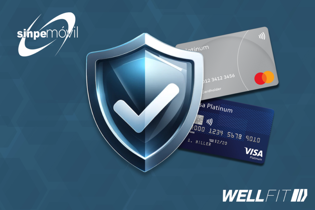 Ilustración de transacciones seguras en WellFit