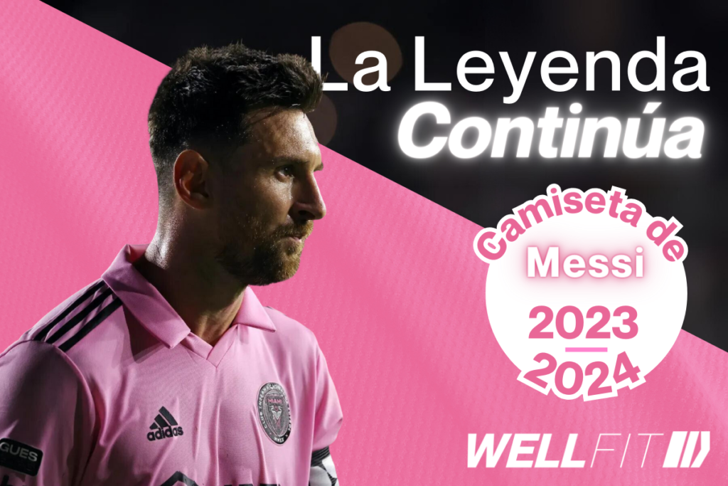 Lionel Messi luciendo la nueva camiseta del Inter de Miami para la temporada 2023-2024 en acción en el campo.
